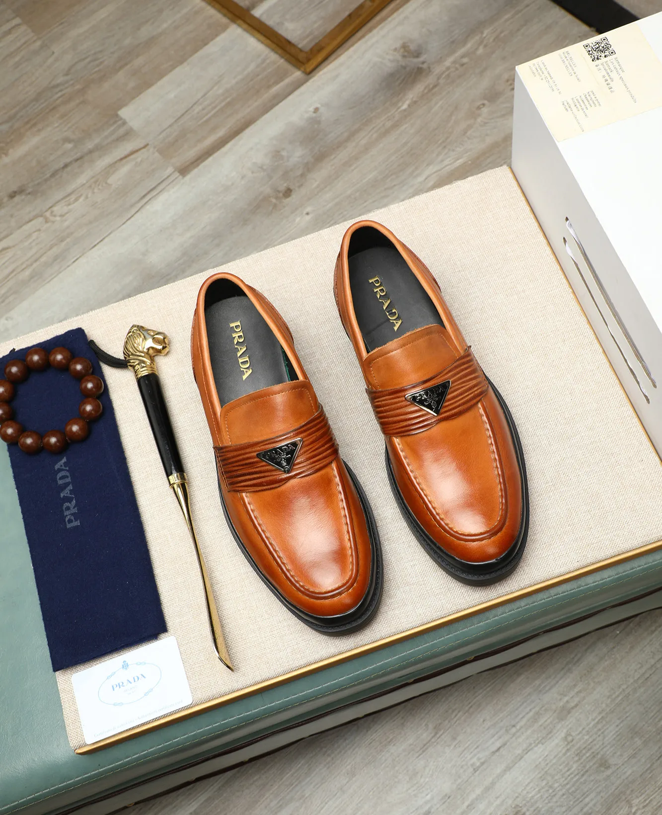 Men's men's shoes 💰540 (water-dyed cow leather) 📛📛PRADA high-end counter's latest formal business leather shoes 👔original and highest quality! Imported from Italy 🇮🇹 first-layer calfskin fabric ➕ cowhide lining Original outsole Formal size: 38➖44 (45 customized)
